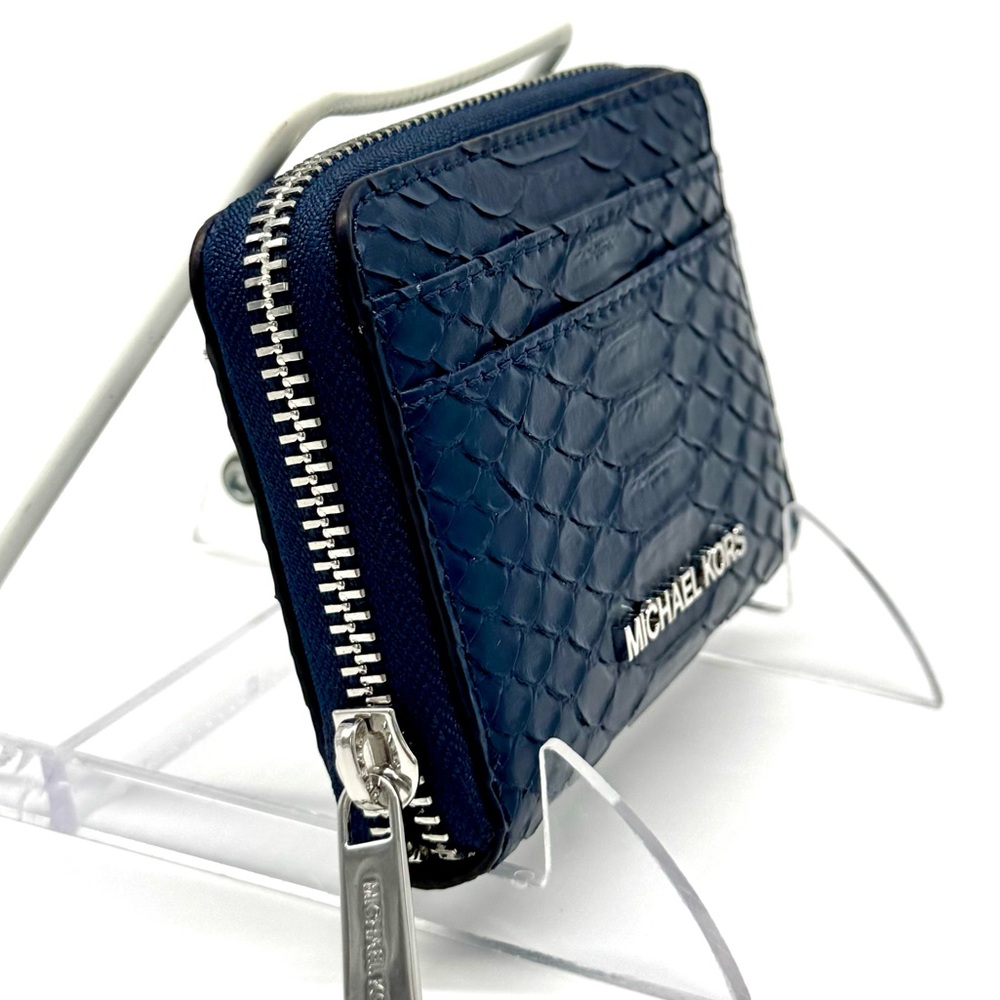 Michael Kors Medium ZA Card Case Wallet Navy Blue Multi - Picture 4 of 8